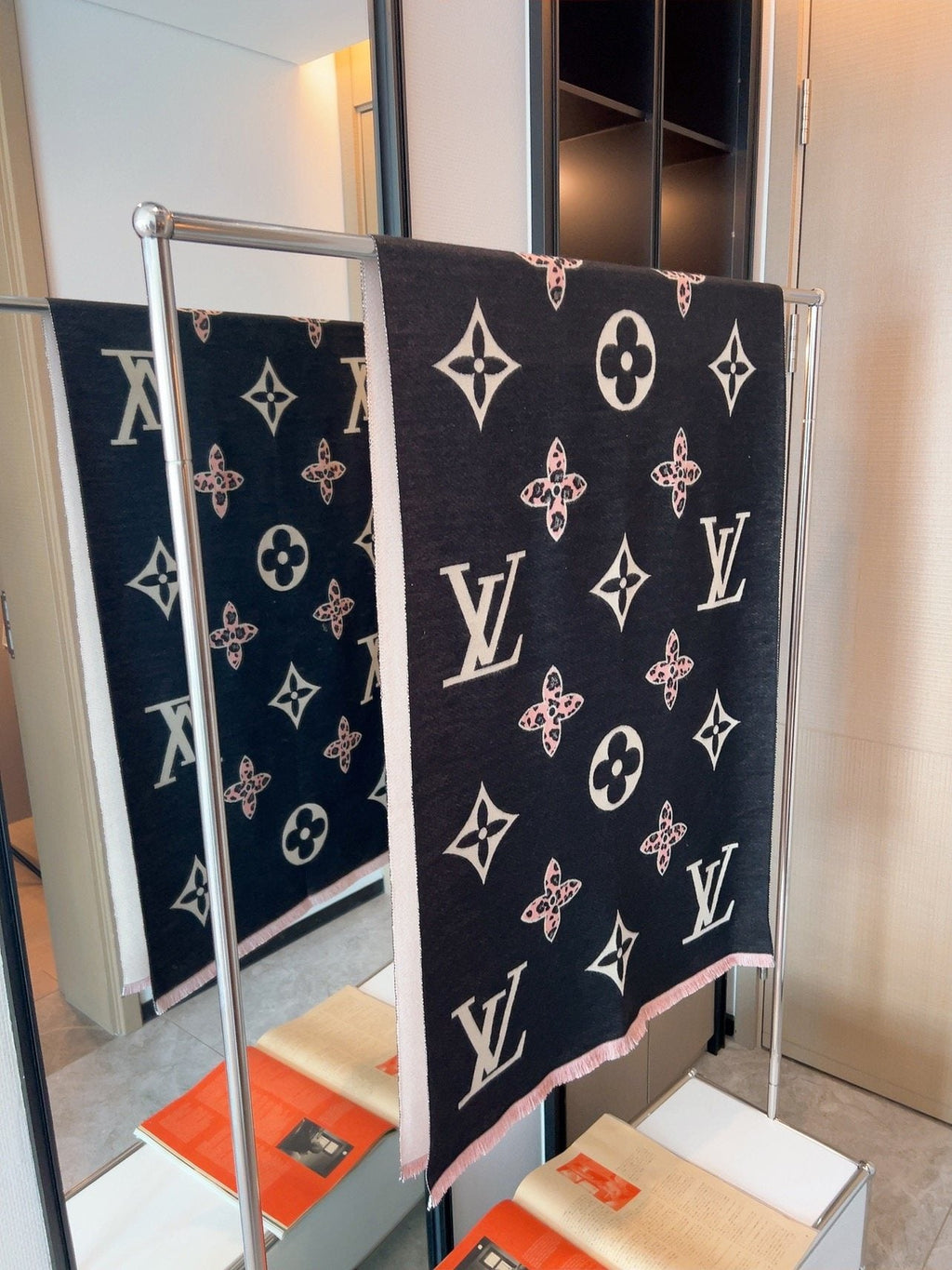 Louis Vuitton Monogram Fringed Scarf